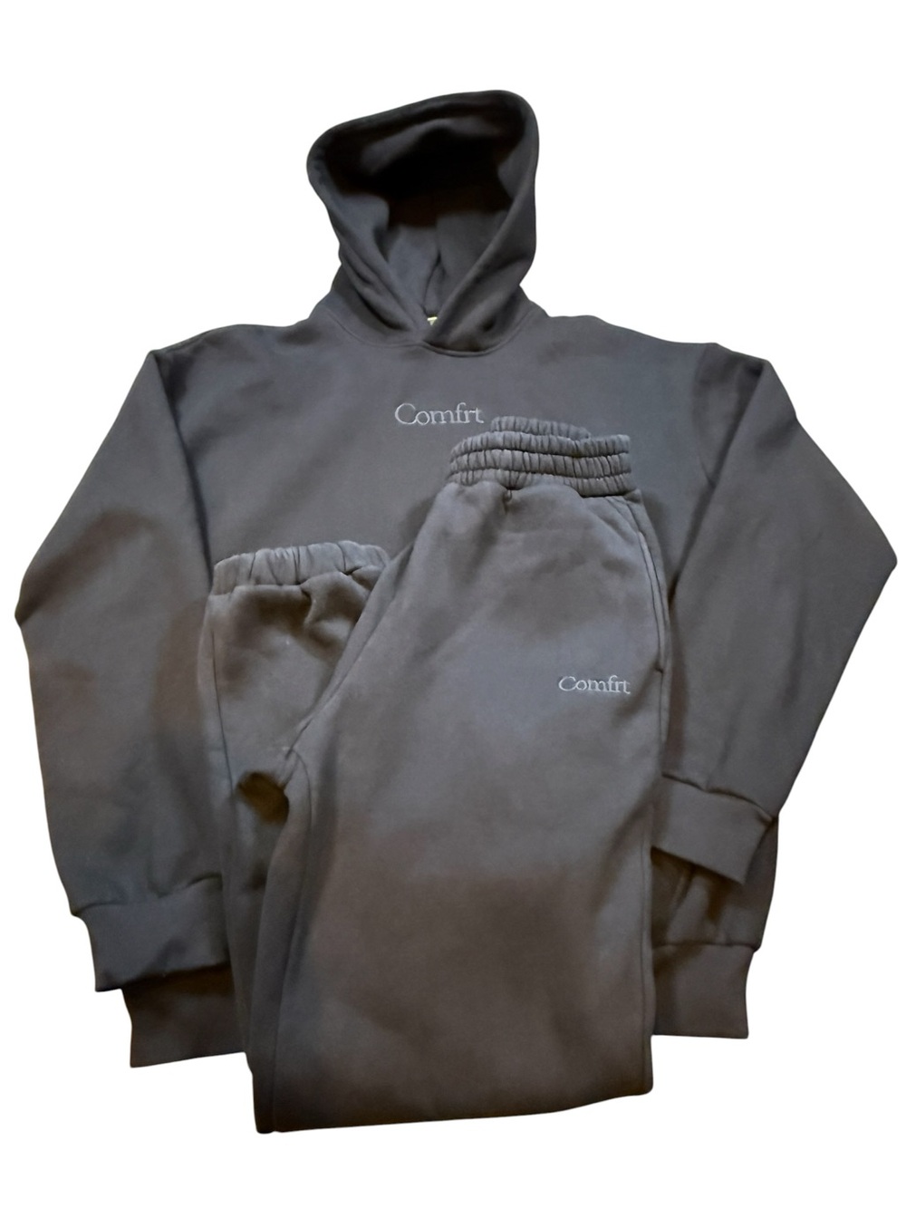 Comfrt Signature Hoodie & Sweatpants Set Black Size Large